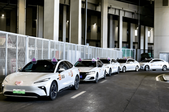 滴滴宠物出行保障车队等待接驾中